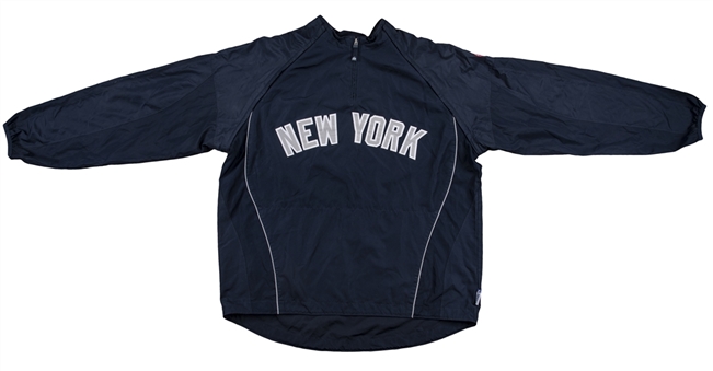 2010 Derek Jeter Game Used New York Yankees Windbreaker Jacket (MLB Authenticated & Yankees-Steiner)